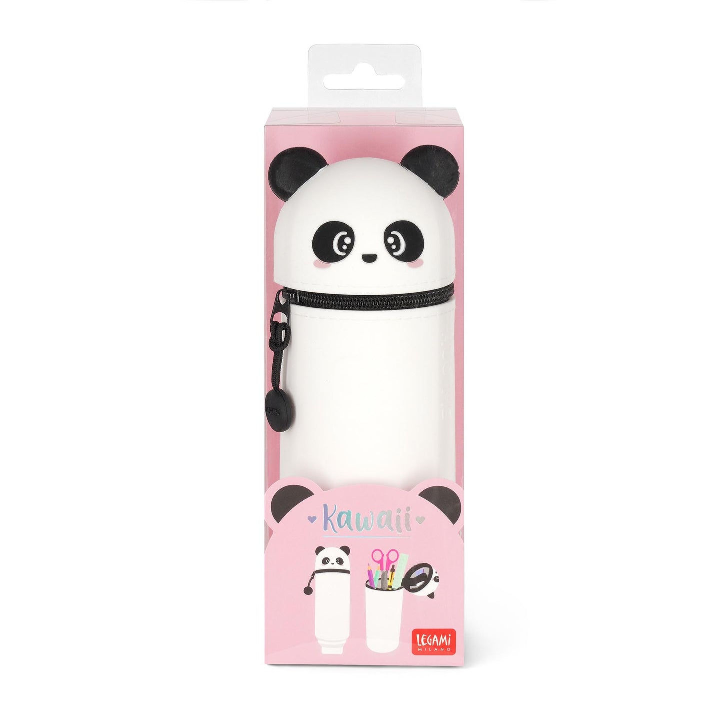 LEGAMI - 2-in-1 Soft Silicone Case - Kawaii Pencil Case - Panda