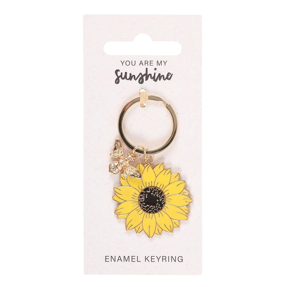 You Are My Sunshine Sunflower - Enamel Keyring