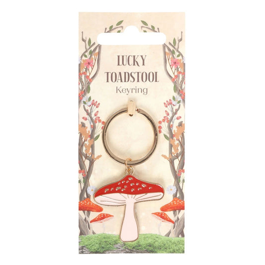 Lucky Toadstool - Enamel Keyring