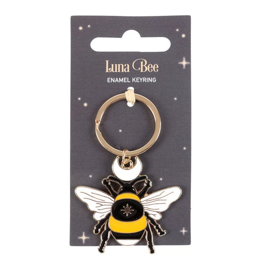 Luna Moon Star Bee  - Enamel Keyring